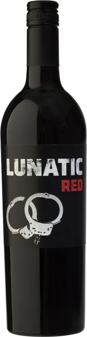 Lunatic Red Wine Bottle PNG image
