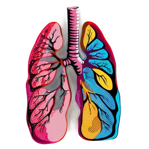 Lungs In Pop Art Style Png 05232024 PNG image