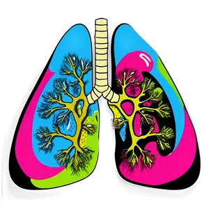 Lungs In Pop Art Style Png 3 PNG image