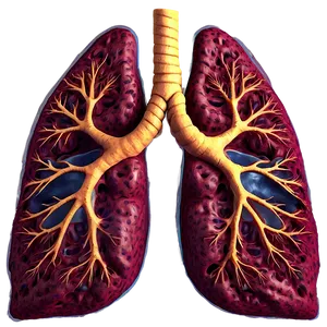 Lungs With Airflow Effect Png 05232024 PNG image
