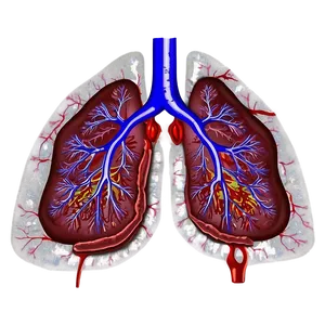 Lungs With Blood Vessels Png 05232024 PNG image