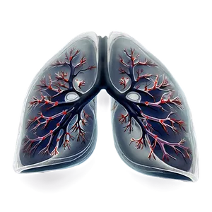 Lungs With Blood Vessels Png 05232024 PNG image