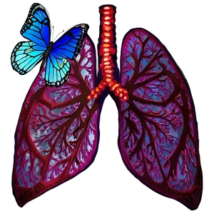 Lungs With Butterfly Wings Png Itc PNG image