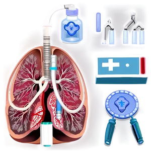 Lungs With Medical Tools Png 05232024 PNG image