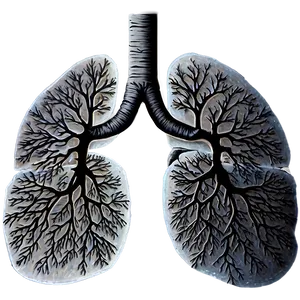 Lungs With Tree Roots Png 1 PNG image