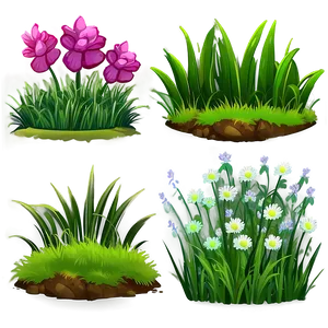 Lush Cartoon Grass Png 06122024 PNG image