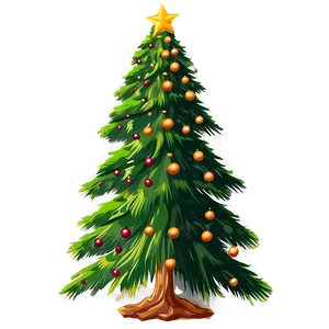 Lush Christmas Tree Silhouette PNG Mqd36 PNG