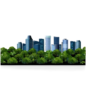 Lush Green City Skyline PNG 5 PNG