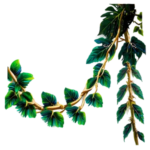 Lush Green Vine Illustration PNG image