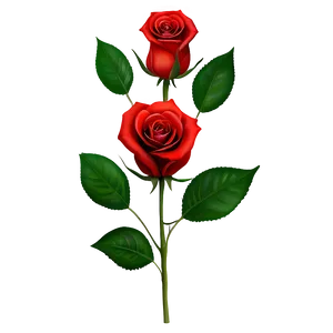 Lush Red Rose PNG Auj