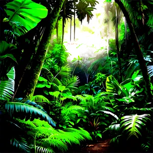Lush Tropical Rainforest Picture PNG 14