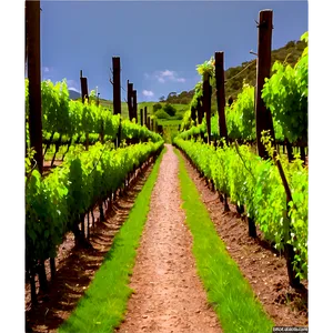 Lush Vineyard Pathway PNG 06202024 PNG