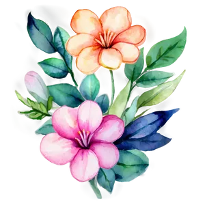 Lush Watercolor Flower Art PNG Tkj24 PNG