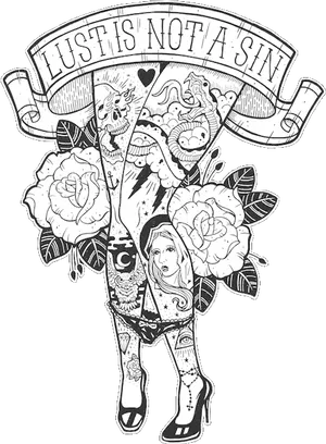 Lust Is Not A Sin Tattoo Design PNG