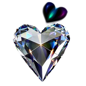 Lustrous Diamond Heart PNG Gwe72 PNG