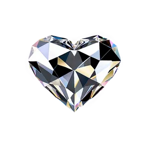 Lustrous Diamond Heart PNG Usa
