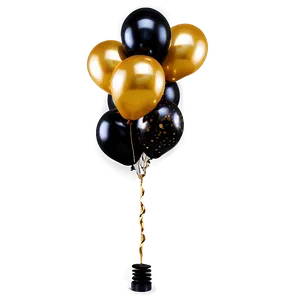 Luxe Black Gold Balloon Setup PNG 70 PNG