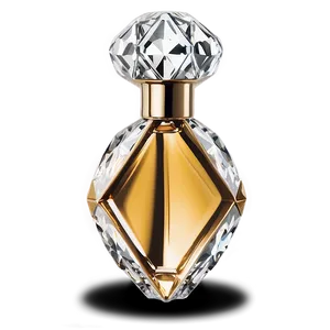 Luxe Diamond Cut Perfume Bottle Png Urw PNG image