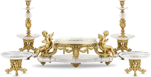 Luxurious Baccarat Crystal Furniture Set PNG image
