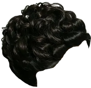 Luxurious Black Hair Texture PNG