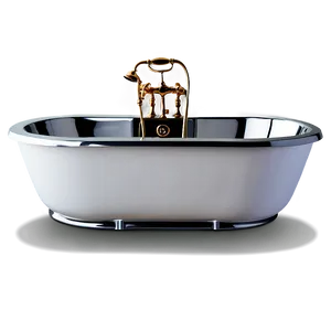 Luxurious Double-ended Bathtub Png Iat PNG image