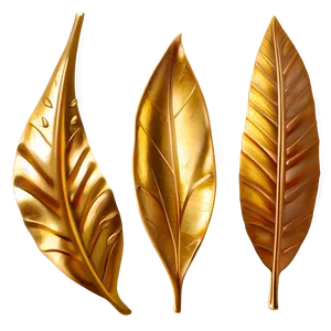 Luxurious Gold Leaves Png 19 PNG image