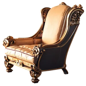 Luxurious King's Lounge Chair PNG Yjf PNG