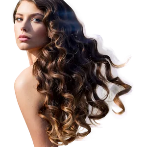 Luxurious Long Hair Waves PNG Lje59