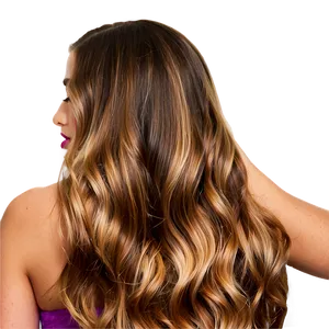 Luxurious Long Hair Waves PNG Whc73