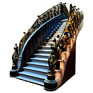 Luxurious Staircase Png 06122024 PNG image