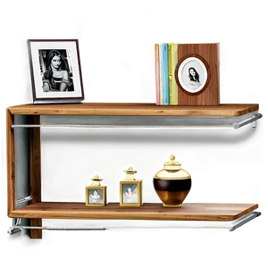 Luxurious Wood Shelf Creations PNG 20