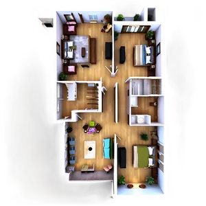 Luxury Apartment Floor Plan PNG 06262024