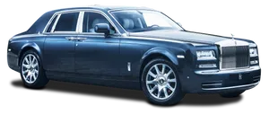 Luxury Blue Rolls Royce Side View PNG image