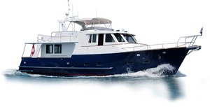 Luxury Blue Yacht Cruising PNG image