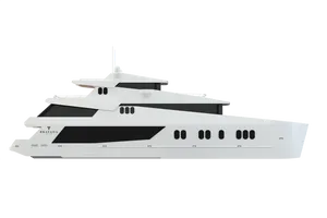 Luxury Bravada Yacht Side View PNG image