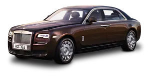 Luxury Brown Rolls Royce Side View PNG image