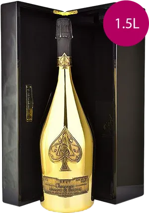 Luxury Champagne Aceof Spades Bottle PNG image