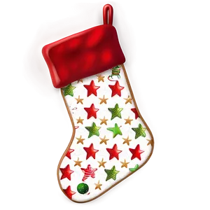 Luxury Christmas Stocking PNG 06132024