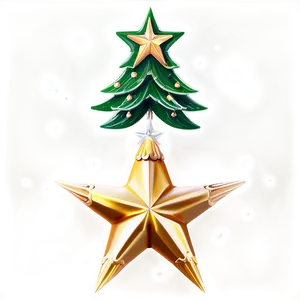 Luxury Christmas Tree Star PNG 17