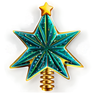 Luxury Christmas Tree Star PNG Wlt51