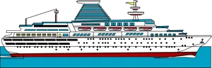 Luxury Cruise Liner Illustration PNG image