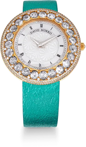 Luxury Diamond Watch David Morris PNG