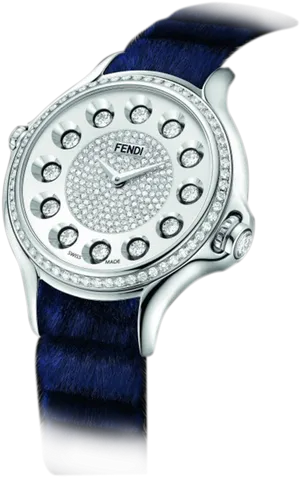 Luxury Fendi Diamond Watch PNG image