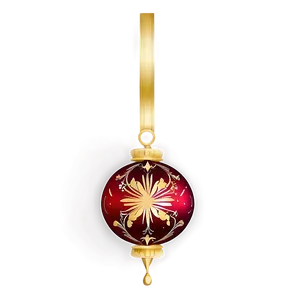 Luxury Gold And Red Christmas Ornament Png Gin2 PNG image