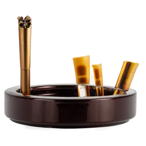 Luxury Gold Ashtray PNG Kfq