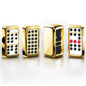 Luxury Gold Dominoes Set Png Frr PNG image