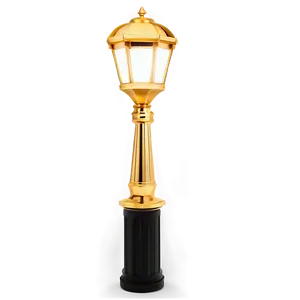Luxury Gold Finish Light Post PNG Whm38 PNG