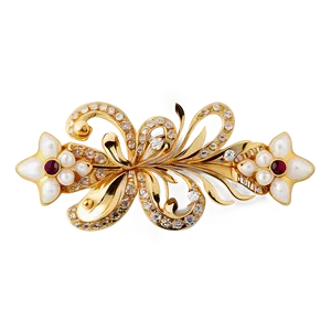 Luxury Gold Hair Clip Png 06132024 PNG image