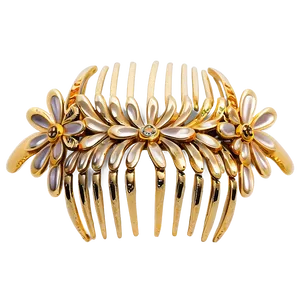 Luxury Gold Hair Clip Png 64 PNG image