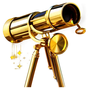 Luxury Gold-plated Telescope Png 05242024 PNG image